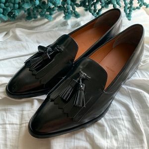 Everlane Black Leather Tassel Loafers